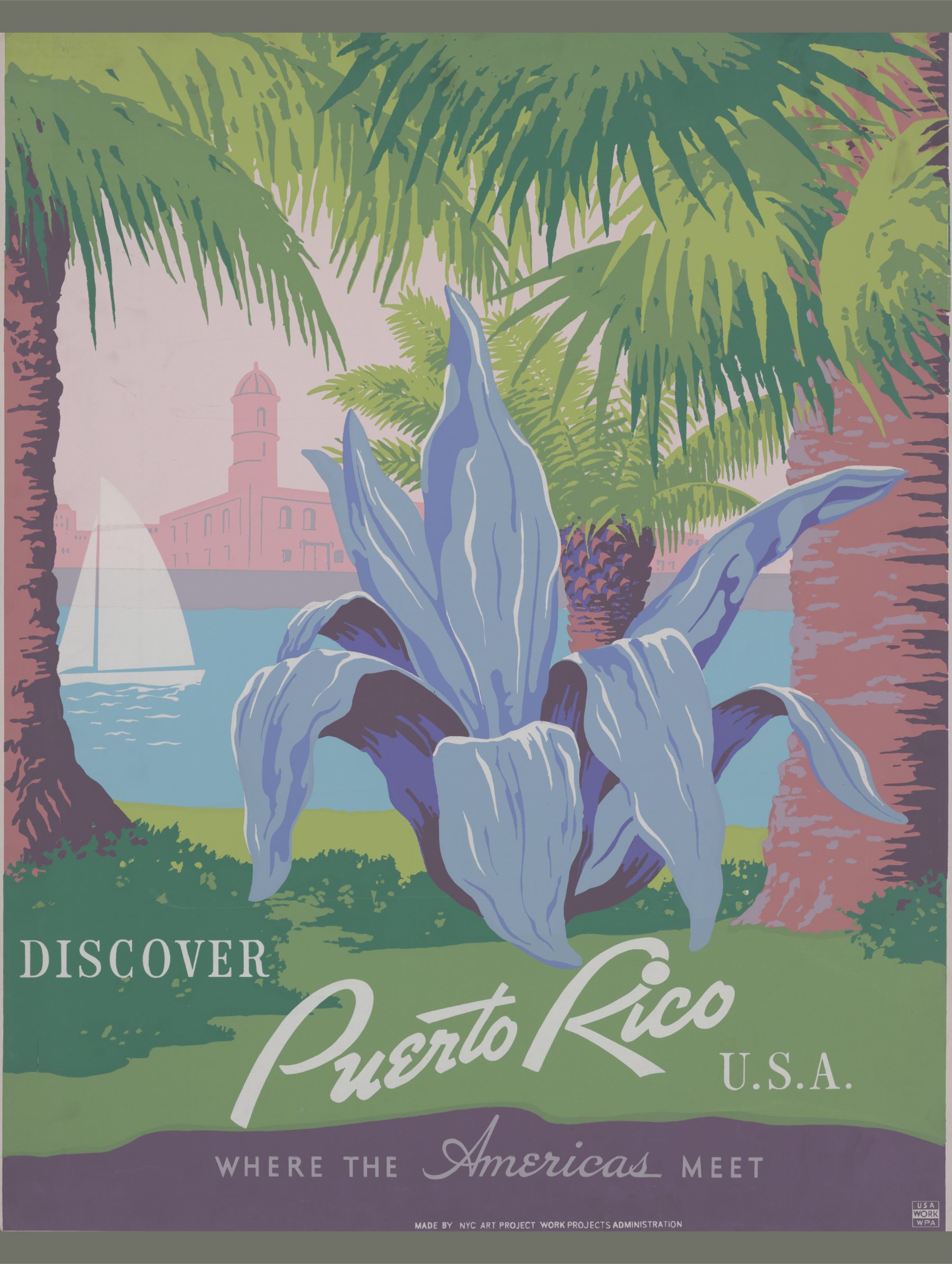 discover puerto rico u.s.a. · silkscreen print