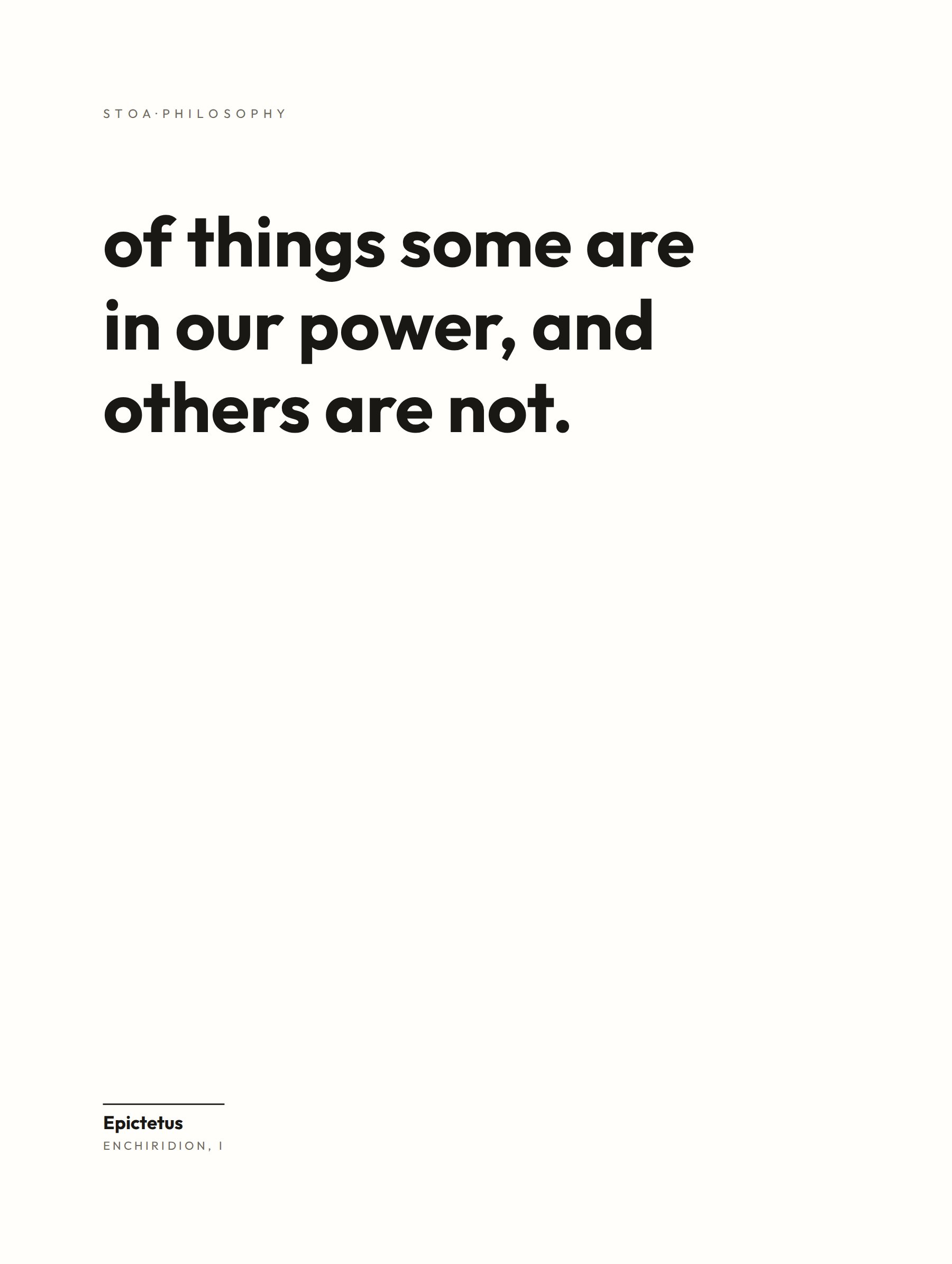epictetus · in our power — philosophy