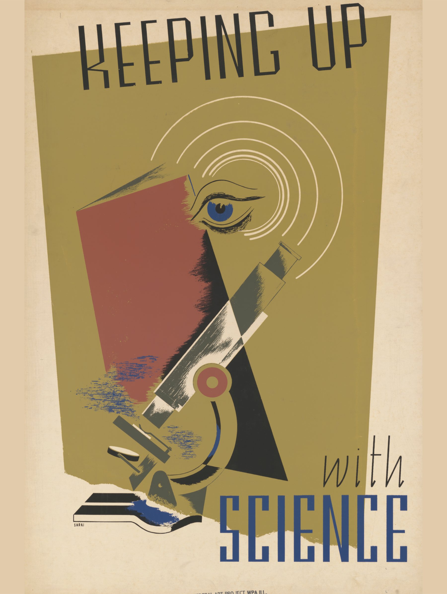 keeping up with science · silkscreen print