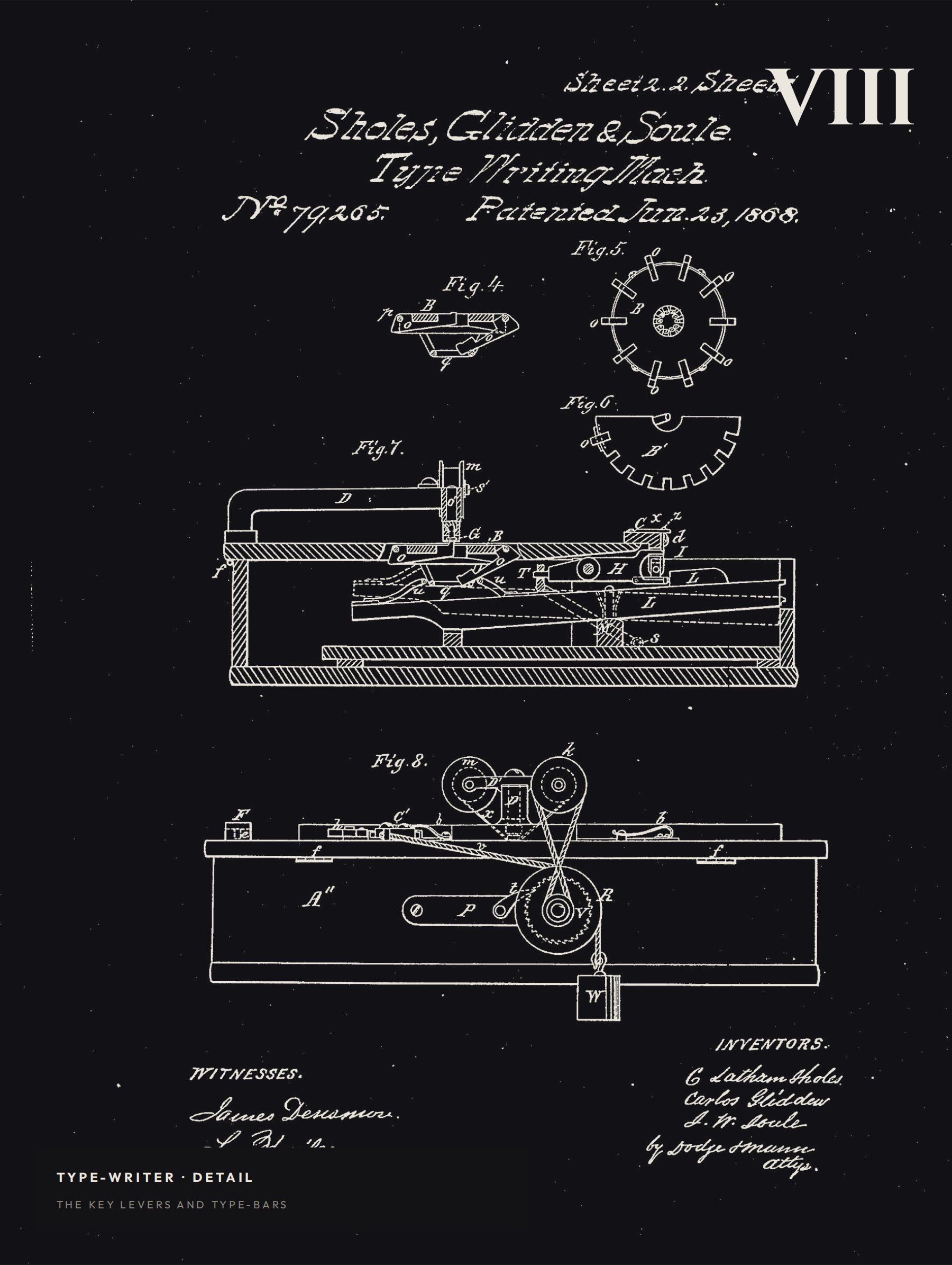 the type-writer · key mechanism — mechanism