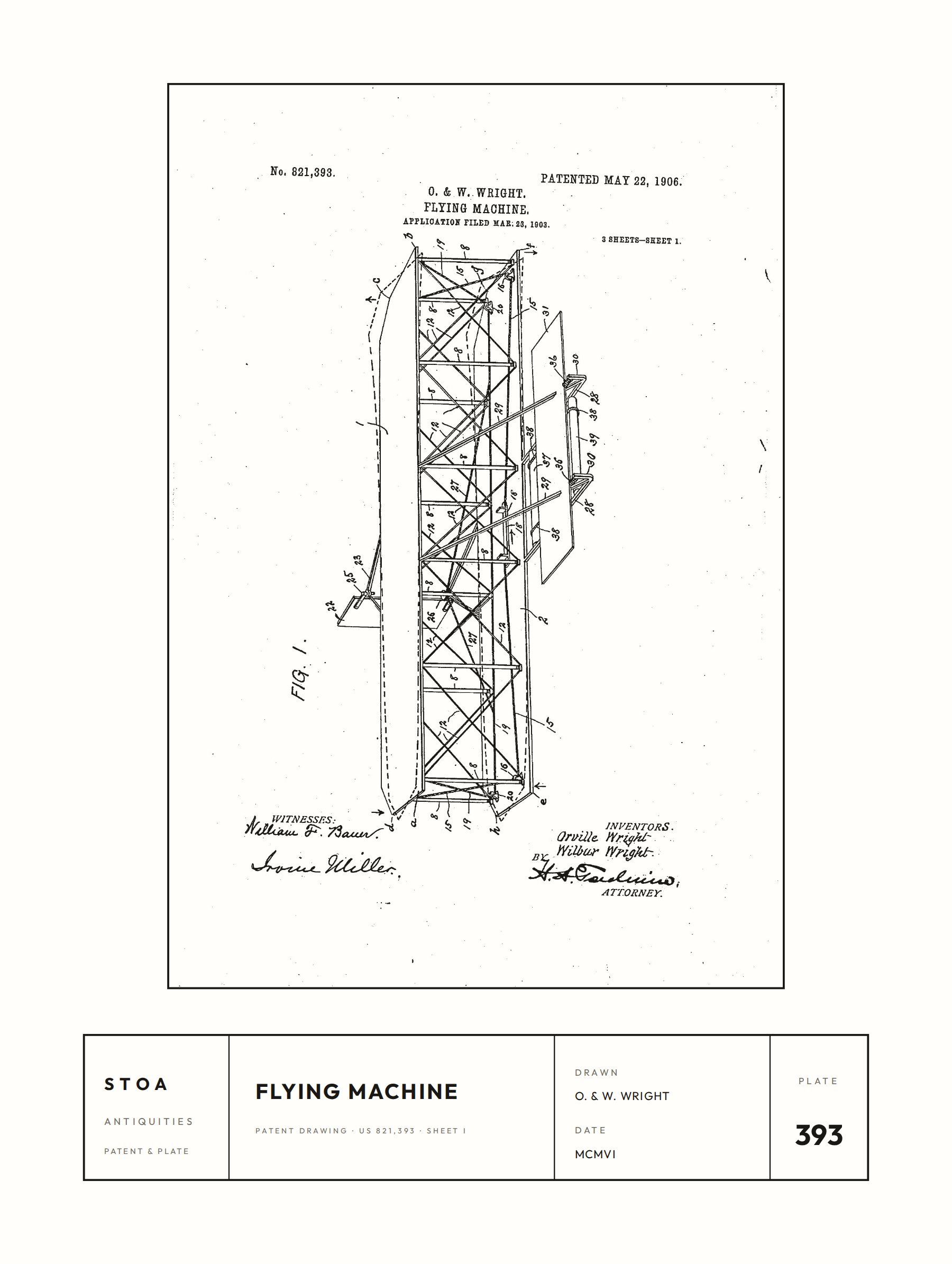 the wright flying machine — mechanism