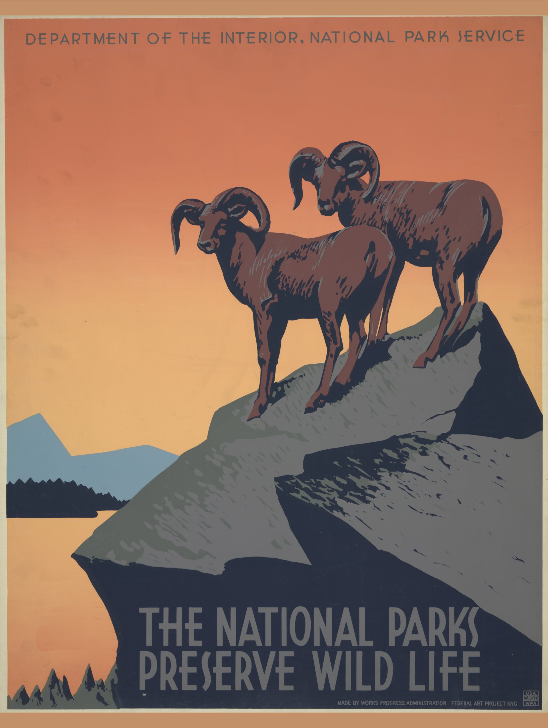 the national parks preserve wild life · silkscreen