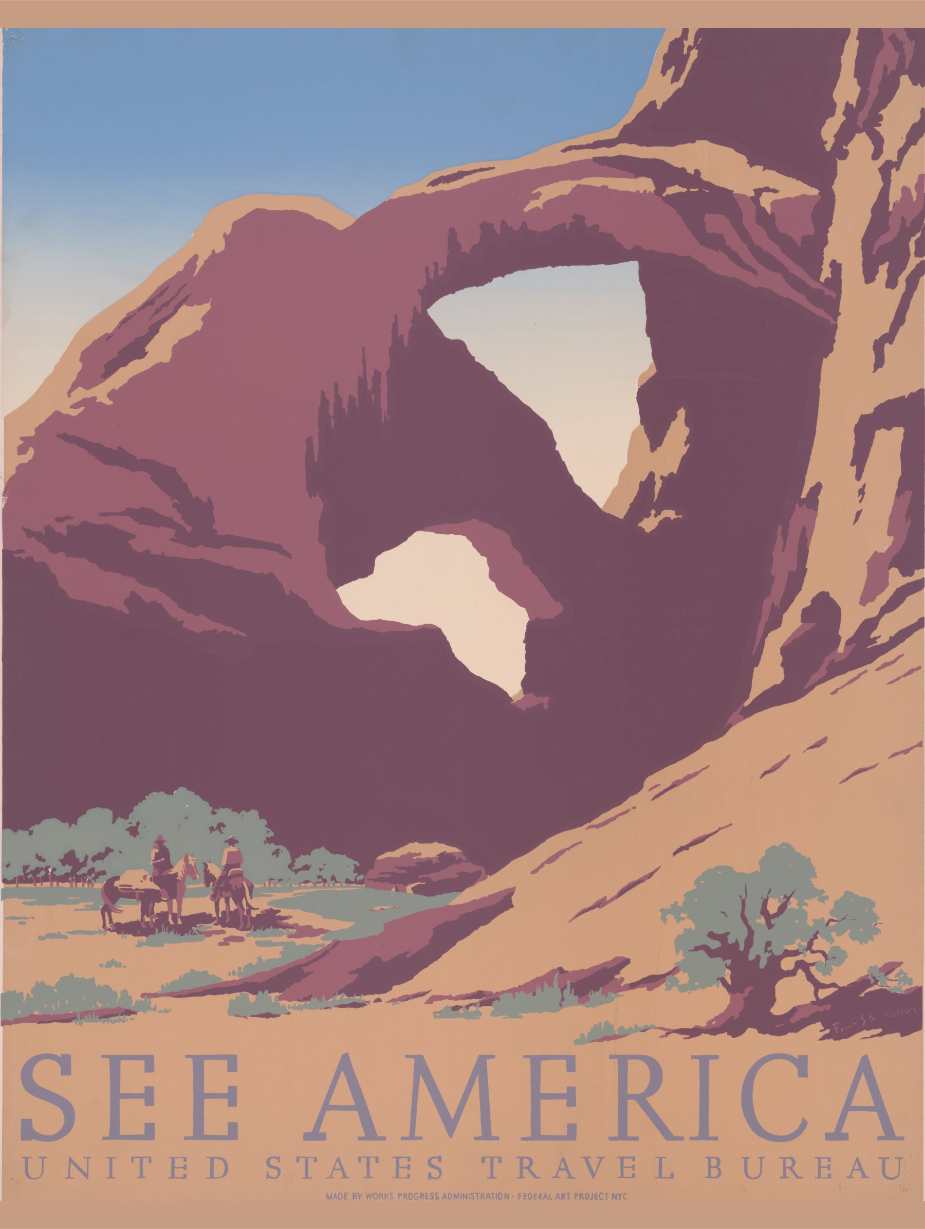see america: natural arch · silkscreen print